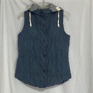 M.S.K.Z.X fashion classic blue Hooded Puffer Vest